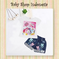 setelan pendek pony  large